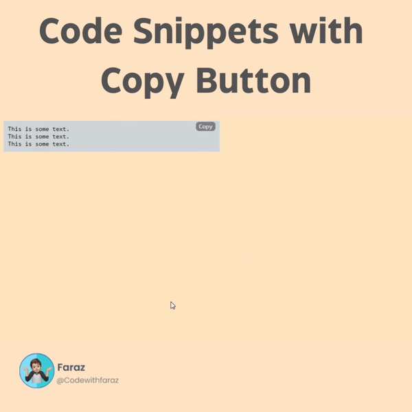 create a code snippet box with copy functionality html css javascript.gif